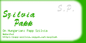 szilvia papp business card